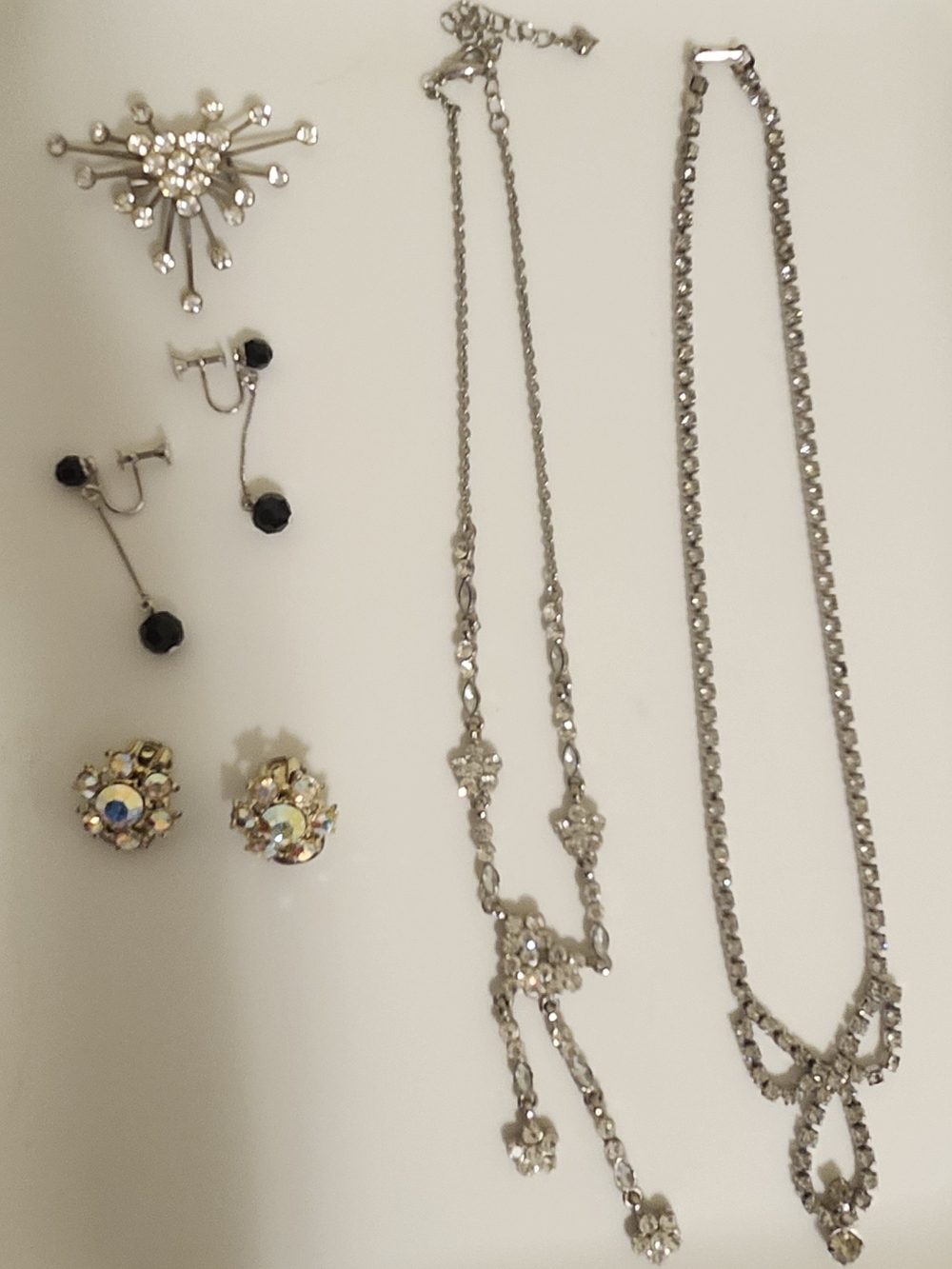 Vintage Rhinestones And AB Jewelry Lot (Includes Avon)
